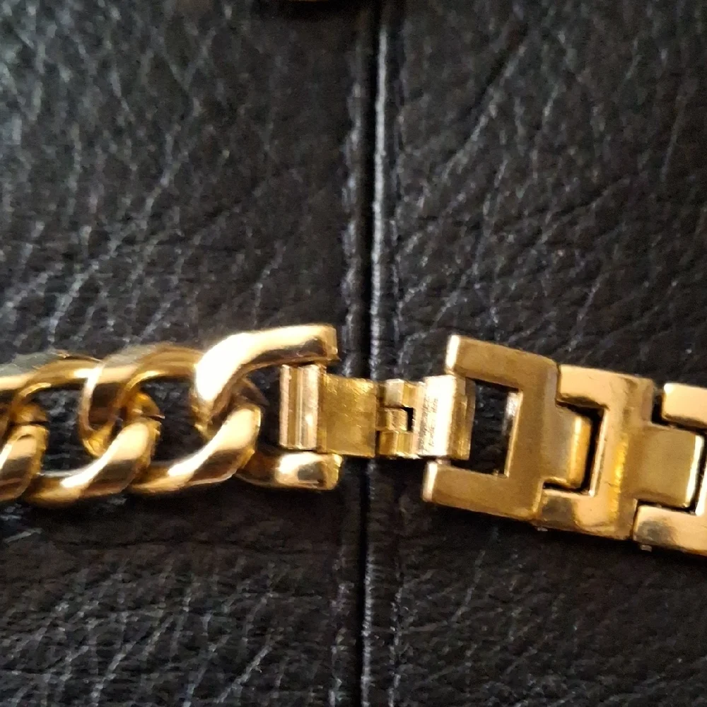 Gold Chain Watch and Earrings Set